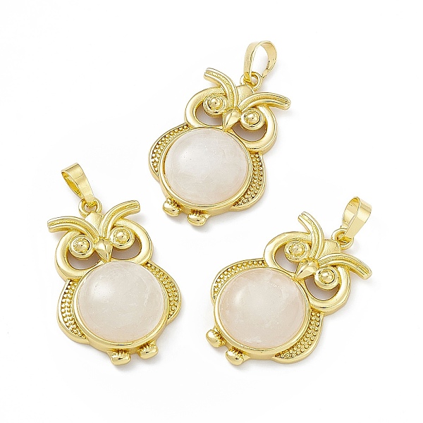 

PandaHall Natural Quartz Crystal Pendants, Rock Crystal Pendants, Owl Charms, with Golden Tone Rack Plating Brass Findings, Cadmium Free &...