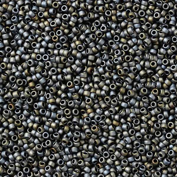 

PandaHall TOHO Round Seed Beads, Japanese Seed Beads, (613) Matte Color Iris Gray, 15/0, 1.5mm, Hole: 0.7mm, about 15000pcs/50g Glass Gray