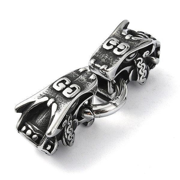 

PandaHall Tibetan Style 304 Stainless Steel Spring Gate Rings, Manual Polishing, Antique Silver, 49mm 304 Stainless Steel