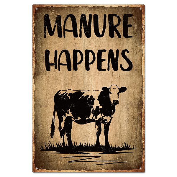 

PandaHall Vintage Metal Tin Sign, Iron Wall Decor for Bars, Restaurants, Cafe Pubs, Rectangle, Cattle, 300x200x0.5mm Iron Cattle