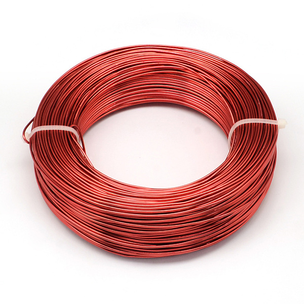 PandaHall Round Aluminum Wire, Bendable Metal Craft Wire, for DIY Jewelry Craft Making, Red, 10 Gauge, 2.5mm, 35m/500g(114.8 Feet/500g)...