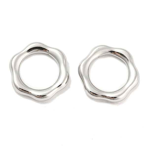

PandaHall 304 Stainless Steel Linking Rings, Flower, Stainless Steel Color, 20x19x3.5mm, Inner Diameter: 12.5mm 304 Stainless Steel Flower