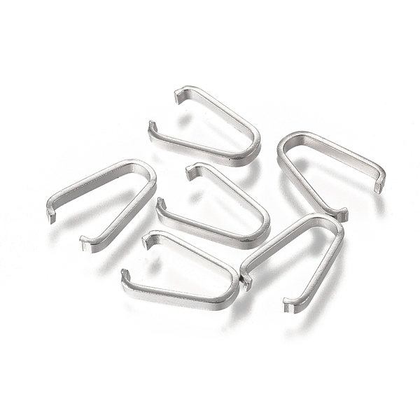 

PandaHall 201 Stainless Steel Open Quick Link Connectors, Linking Rings, Stainless Steel Color, 11.5x7.8x1.6mm 201 Stainless Steel Oval