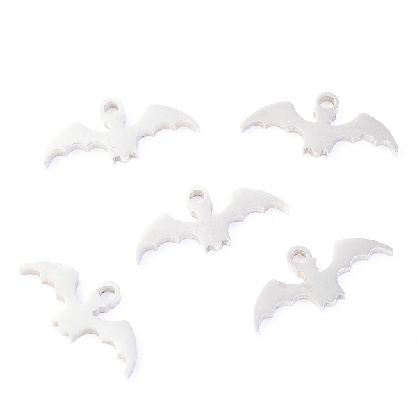 

PandaHall 304 Stainless Steel Pendants, Laser Cut, for Halloween, Bat, Stainless Steel Color, 16x7.5x1.1mm, Hole: 1.4mm 304 Stainless Steel...