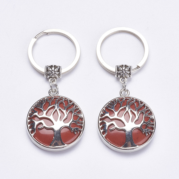 Natural Red Jasper Keychain