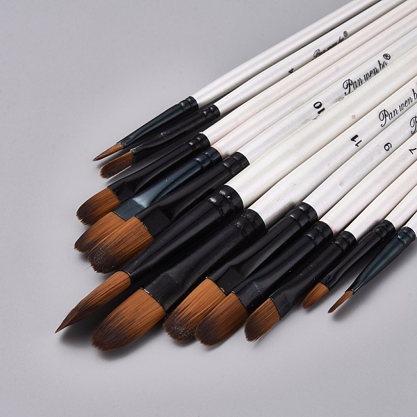 Wood Handle Paint Brushes Set