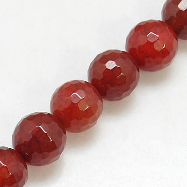 

PandaHall Natural Agate Beads Strands, Faceted, Dyed, Round, , 8mm Natural Agate Round