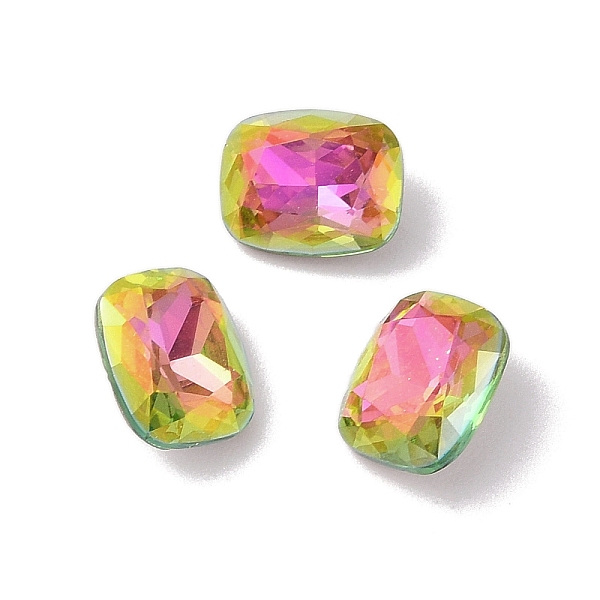 

PandaHall Glass Rhinestone Cabochons, Flat Back & Back Plated, Faceted, Rectangle, Light Rose, 10x8x4mm Glass Rhinestone Rectangle Pink