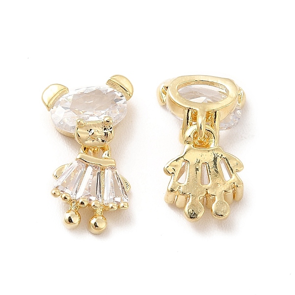 

PandaHall 3D Brass Glass Cabochons, Dangle Decoration, DIY Nail Art Accessories, Bear, Light Gold, 13.5x7x3mm Glass Bear Clear