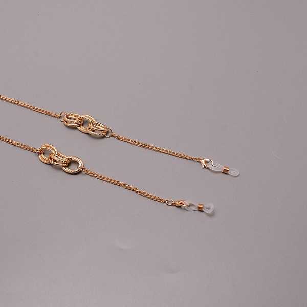 

PandaHall Zinc Alloy Eyeglasses Chains, Neck Strap for Eyeglasses, Interlock Rings Link Chain with Plastic Loop Ends, Light Gold, 30.12 inch...