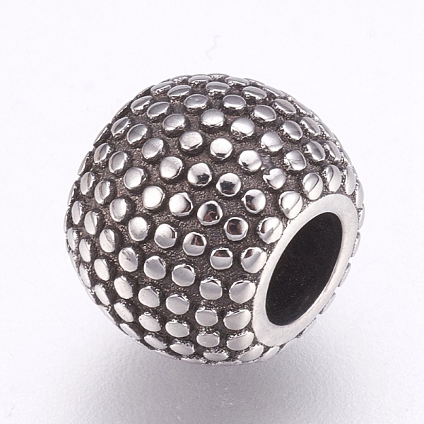 

PandaHall 304 Stainless Steel European Beads, Large Hole Beads, Rondelle, Antique Silver, 10.5x8.5mm, Hole: 4.5mm 304 Stainless Steel...