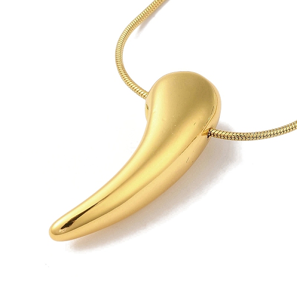

PandaHall 304 Stainless Steel Snake Chain Necklaces, Tusk Pendant Necklaces, Real 18K Gold Plated, 16.61 inch(42.2cm) 304 Stainless Steel...