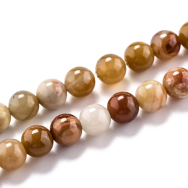 

PandaHall Natural Petrified Wood Beads Strands, Round, 6.5mm, Hole: 1mm, about 63pcs/strand, 15.55''(39.5cm) Petrified Wood Round