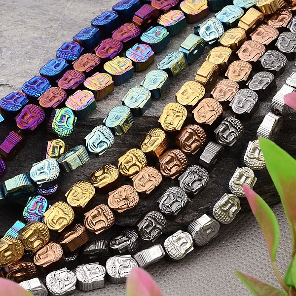 

PandaHall Electroplated Buddha Non-magnetic Synthetic Hematite Bead Strands, Mixed Color, 8x7x4mm, Hole: 1mm, about 49pcs/strand, 15.9 inch...