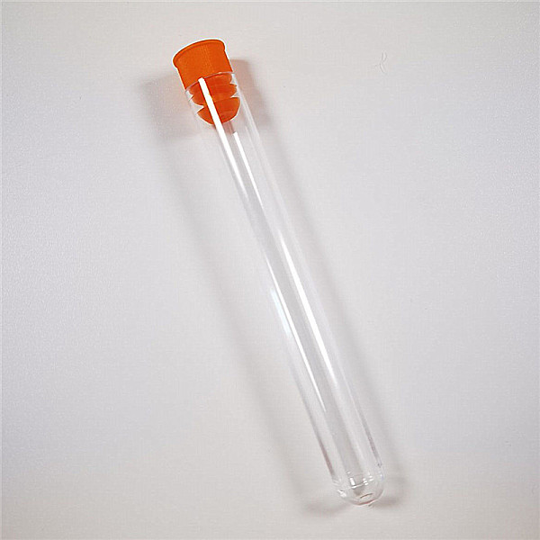 

PandaHall Transparent Sealed Bottles, Beading Sewing Embroidery Cross-Stitch Needle Storage Tube, Dark Orange, 11x1cm Plastic