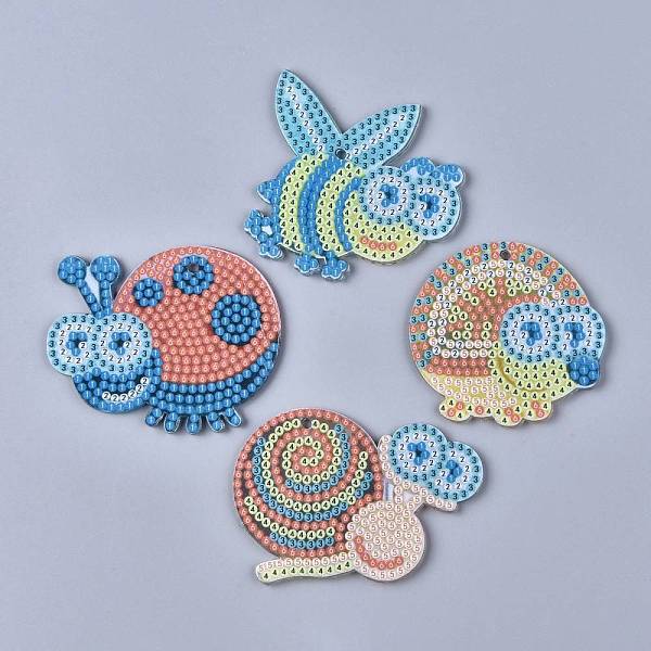 

PandaHall DIY Diamond Painting Keychain Kits, with Animal Shape Diamond Painting Mold, Rhinestone, Diamond Sticky Pen, Tray Plate and Glue..., Multicolor