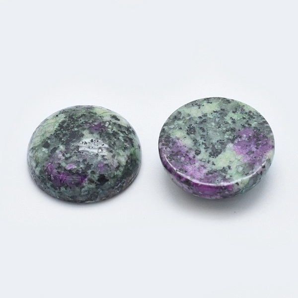 

PandaHall Natural Ruby in Zoisite Cabochons, Half Round, 19.5~20x6~7mm Ruby in Zoisite Half Round