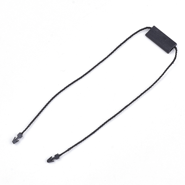 

PandaHall Polyester Cord with Seal Tag, Plastic Hang Tag Fasteners, Black, 250~255x1mm, Seal Tag: 20x9x3mm and 8x3.5x2mm, about 1000pcs/bag...