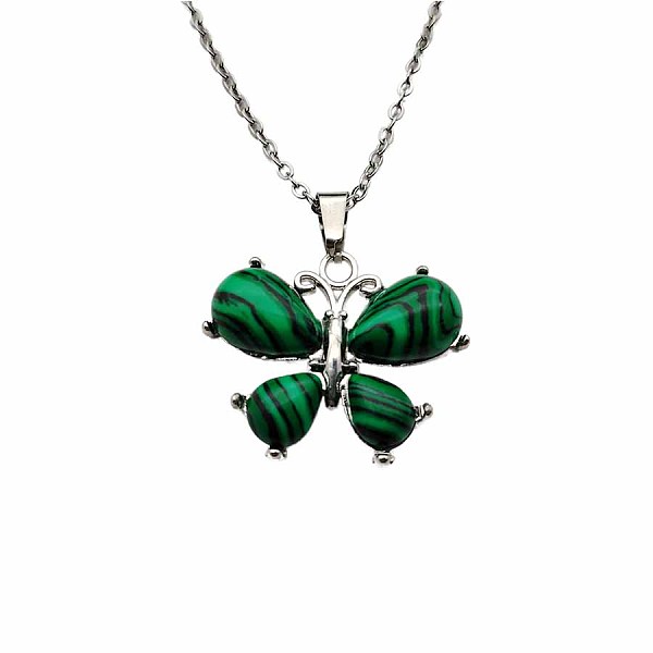 

PandaHall Crystal Butterfly Necklace Pendant Fashion Ornament Minimalist Pendant Alloy