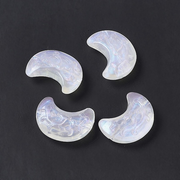 

PandaHall Opaque Acrylic Bead, Glitter Powder, Moon, White, 33.5x25x17mm, Hole: 2mm, 100pcs/500g Acrylic Moon White