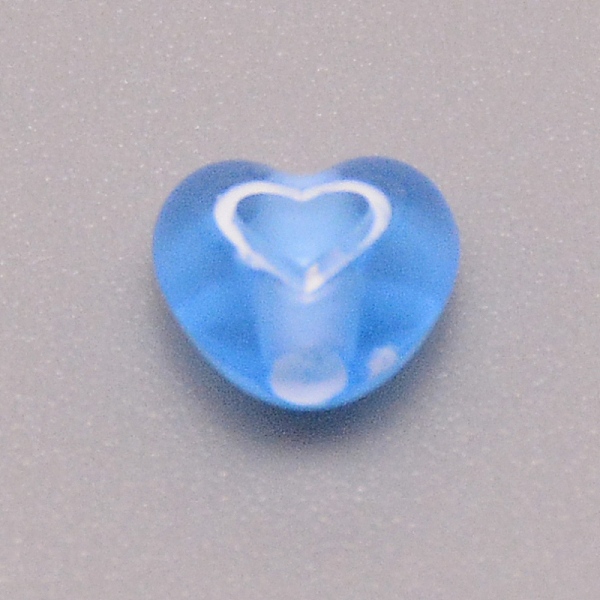 

PandaHall Transparent Acrylic Beads, with Enamel, Heart, Dodger Blue, 6.5x6.5x4.5mm, Hole: 1mm, 100pcs/bag Acrylic Heart