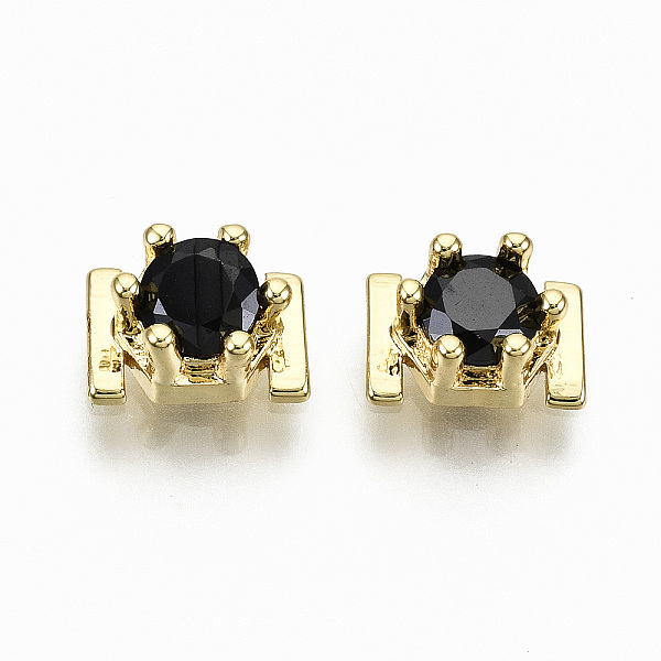 

PandaHall Brass Micro Pave Cubic Zirconia Cabochons, Fit Floating Locket Charms, Cadmium Free & Nickel Free & Lead Free, Hexagon, Real 16K..., Black