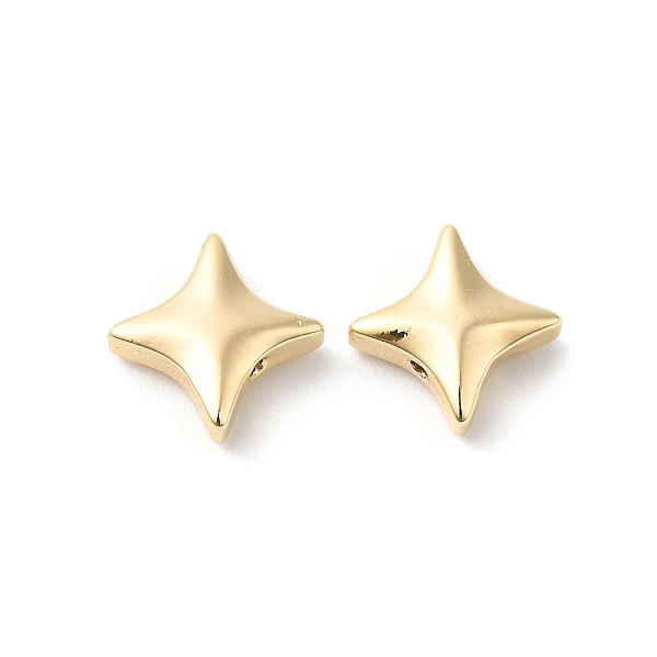 

PandaHall Brass Beads, Star, Real 18K Gold Plated, 9.5x9.5x3mm, Hole: 1mm Brass Star
