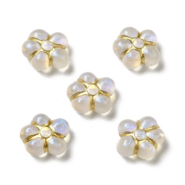 

PandaHall Plating Acrylic Beads, Golden Metal Enlaced, Flower, Gold, 15x13.5x8mm, Hole: 1.6mm Acrylic Flower Gold