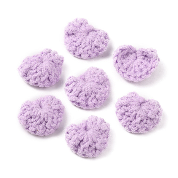 

PandaHall Handicraft Cotton Knitting Heart Ornament Accessories, for DIY Costume, Hat, Bag, Plum, 19~19.5x21.5~24.5x4~5mm Cotton Heart..., Purple