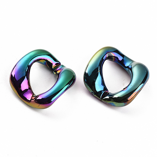 

PandaHall Acrylic Linking Rings, Quick Link Connectors, For Jewelry Chains Making, AB Color Plated, Twist, Rainbow color Plated, 32x30x6.5mm...