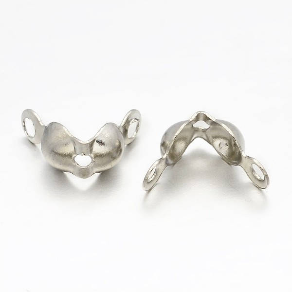 

PandaHall Brass Bead Tips, Calotte Ends, Clamshell Knot Cover, Platinum, 7x4mm, Hole: 1mm Brass