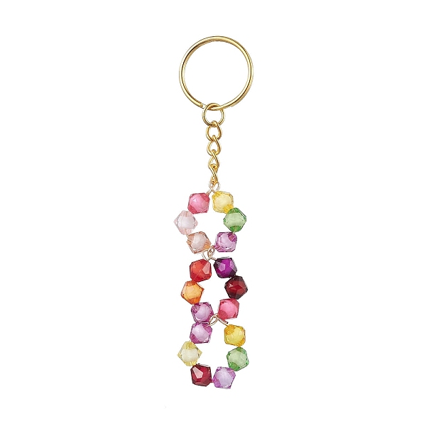 

PandaHall Acrylic Beads Keychain, with Iron Findings, Mixed Color, 11.5cm Acrylic Multicolor
