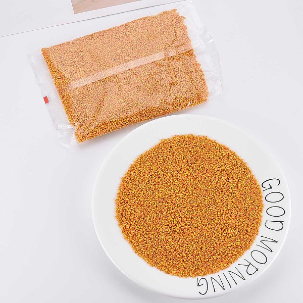 

PandaHall Glass Seed Beads, Opaque Colours, Orange Red, 2mm, Hole: 0.8mm Glass