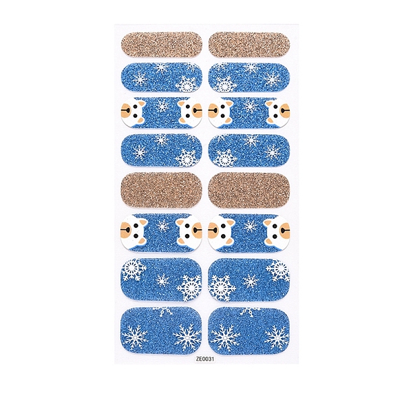 

PandaHall Nail Art Full Cover Nail Art Wrap, Glitter Powder Nail Strips, Self-Adhesive, for Women Girls DIY Nail Art Decoration, Deep Sky...