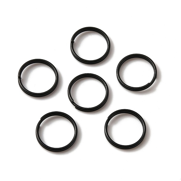 

PandaHall Iron Split Key Rings, Keychain Ring, Electrophoresis Black, 10x1.5mm, Inner Diameter: 8.5mm Iron Ring