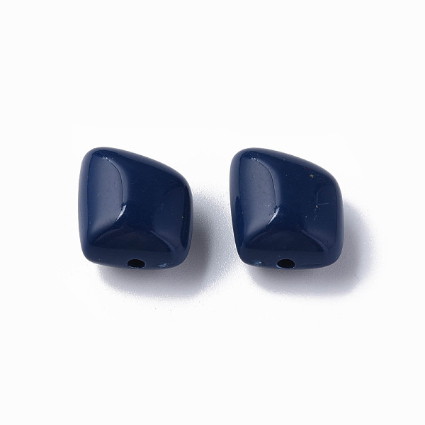 

PandaHall Opaque Acrylic Beads, Polygon, Midnight Blue, 17.5x15.5x11mm, Hole: 2mm, about 230pcs/500g Acrylic Polygon
