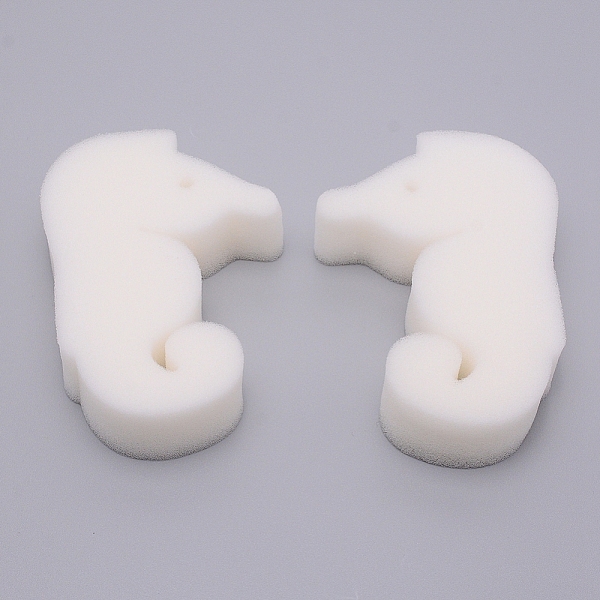 

PandaHall (Clearance Sale)PU Sponge, Cleaning Sponge, Seahorse, White, 125x86x29mm Sponge White
