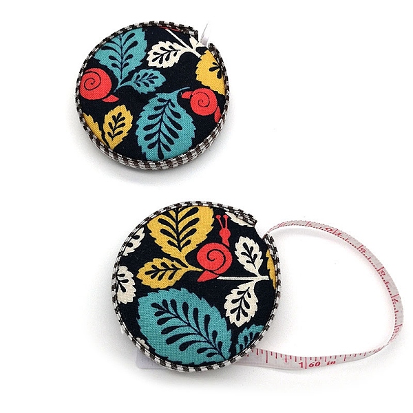 

PandaHall Cloth Tape Measure, Soft Retractable Sewing Tape Measure, for Body, Sewing, Leaf, Black, 53x12mm Cloth Flat Round Black