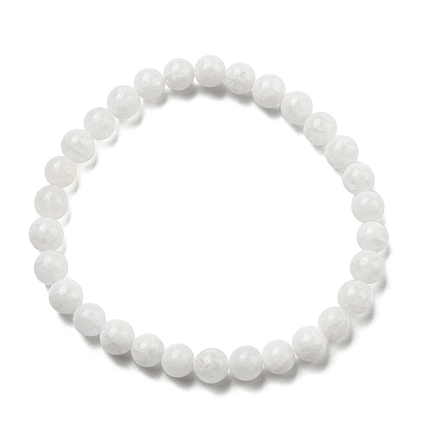 

PandaHall Natural White Jade Beaded Stretch Bracelets, 56mm White Jade