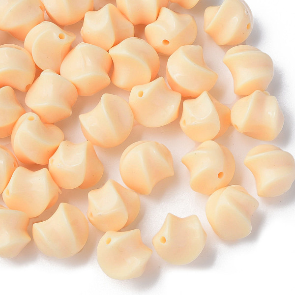 

PandaHall Opaque Acrylic Beads, Twist, PeachPuff, 14.5x14x14mm, Hole: 1.6mm, about 390pcs/500g Acrylic Twist Brown