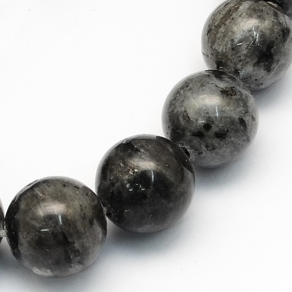 

PandaHall Natural Larvikite Round Beads Strands, 8.5mm, Hole: 1.2mm, about 47pcs/strand, 15.5 inch Larvikite Round