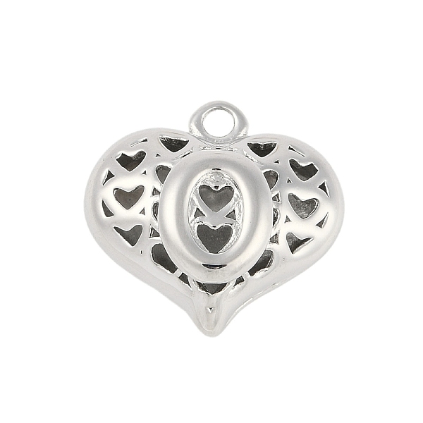 

PandaHall Hollow Brass Pendants for Valentine's Day, Heart with Letter, Real Platinum Plated, Letter O, 25x26x13mm, Hole: 2.5mm Brass Letter...