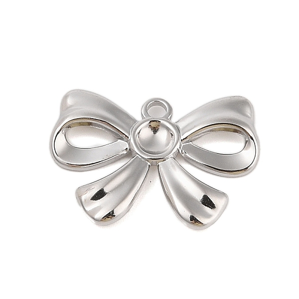 

PandaHall 304 Stainless Steel Pendants, Bowknot Charm, Stainless Steel Color, 20x28x3mm, Hole: 2mm 304 Stainless Steel Bowknot
