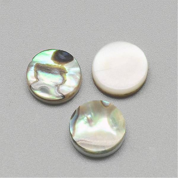 

PandaHall Paua Shell Cabochons, Flat Round, Colorful, 10x3mm Paua Shell Flat Round