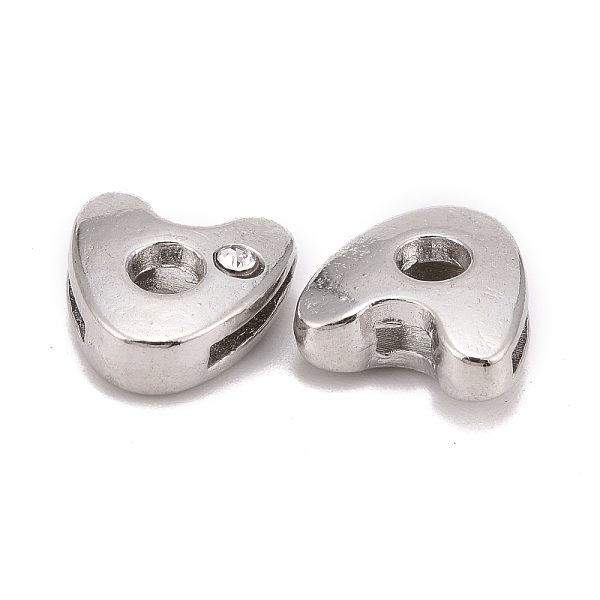 

PandaHall Letter Slider Beads for Watch Band Bracelet Making, Platinum Plated Alloy Crystal Rhinestone Slide Charms, Cadmium Free & Nickel..., Clear