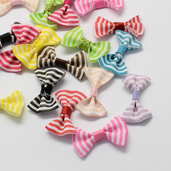 

PandaHall Handmade Woven Costume Accessories, Zebra Printed Grosgrain Bowknot, Mixed Color, 23x35x7mm, about 500pcs/bag Ribbon Bowknot..., Multicolor