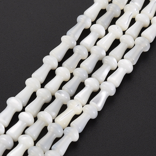 

PandaHall Natural Trochid Shell/Trochus Shell Beads Strands, Mushroom, White, 8x4mm, Hole: 0.5mm, about 49~50pcs/strand, 15.35 inch~15.55...