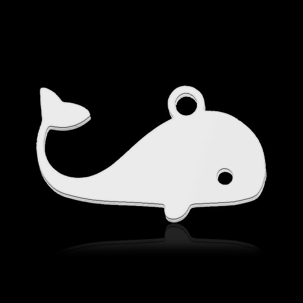 

PandaHall 201 Stainless Steel Pendants, Whale Shaped, Stainless Steel Color, 10.5x18x1mm, Hole: 1.6mm 201 Stainless Steel Other Animal