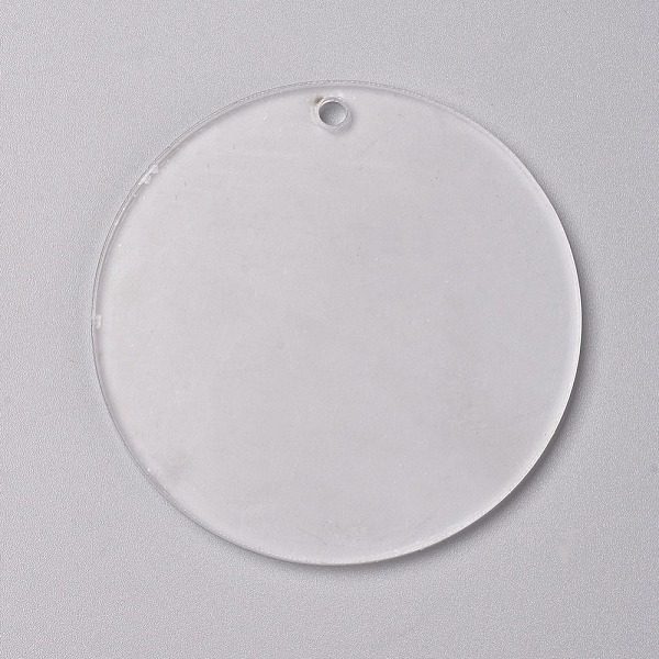 

PandaHall Transparent Blank Acrylic Pendants, for DIY Keychains, Bag Tags, Gift Tags, Christmas Ornaments, Flat Round, Clear, 63.5x2.5mm...