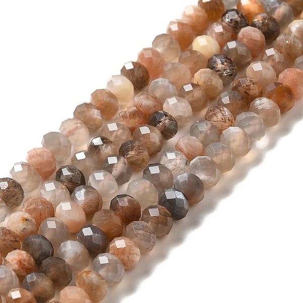 

PandaHall Natural Multi-Moonstone Beads Strands, Faceted, Rondelle, 5x3mm, Hole: 0.7mm, about 98pcs/strand, 15.55''(39.5cm) Multi-Moonstone...